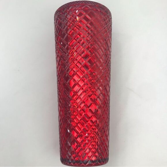 Starbucks Dining Holiday 2021 Jeweled Red 24 0z. Venti Cold Cup Tumbler - Picture 2 of 11